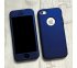 360° kryt Mate silikónový iPhone 5/5S/SE - modrý